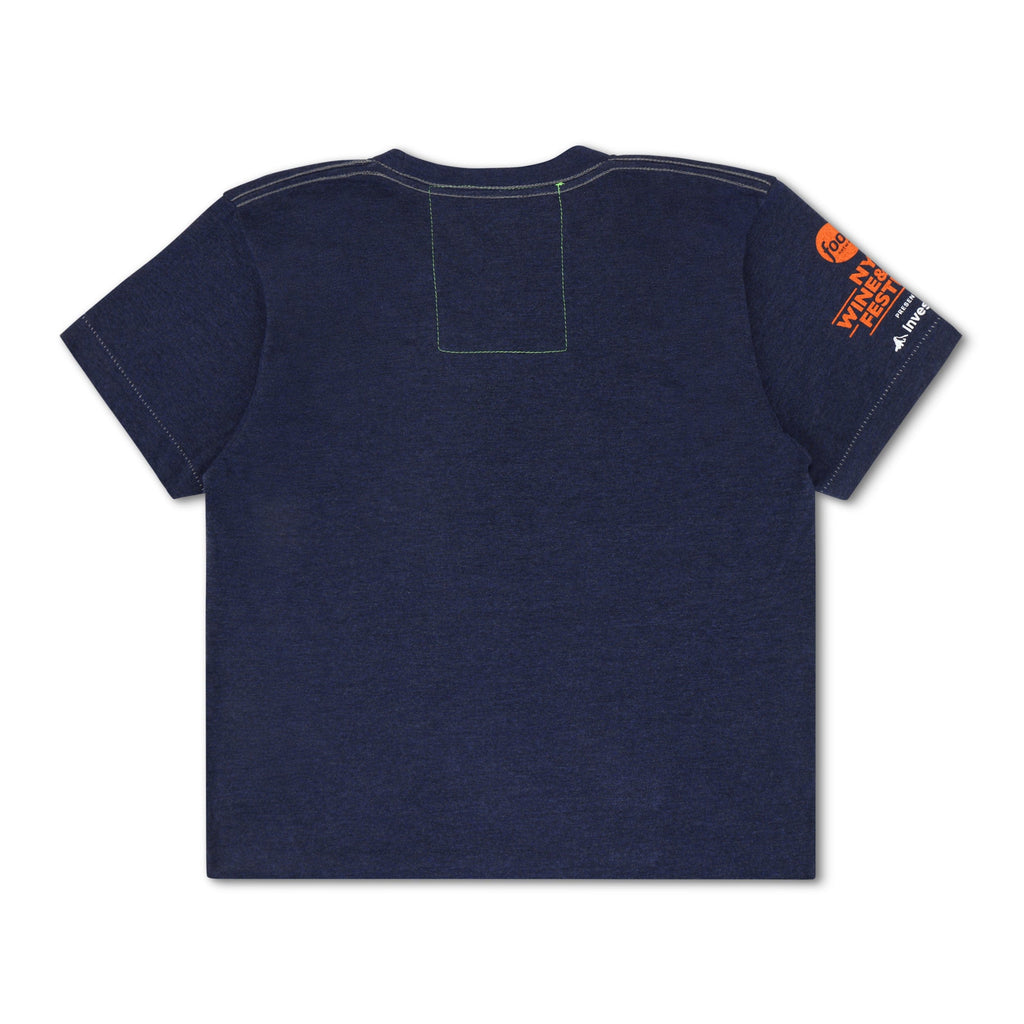 Retro NEW YORK WINE & FOOD 2025 BOYFRIEND TEE - NAVY
