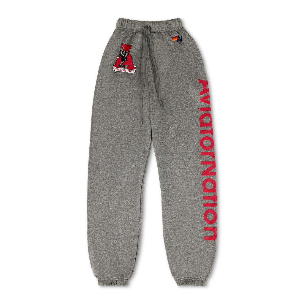 Retro UNIVERSITY OF ALABAMA UNISEX POCKET SWEATPANTS - HEATHER GREY