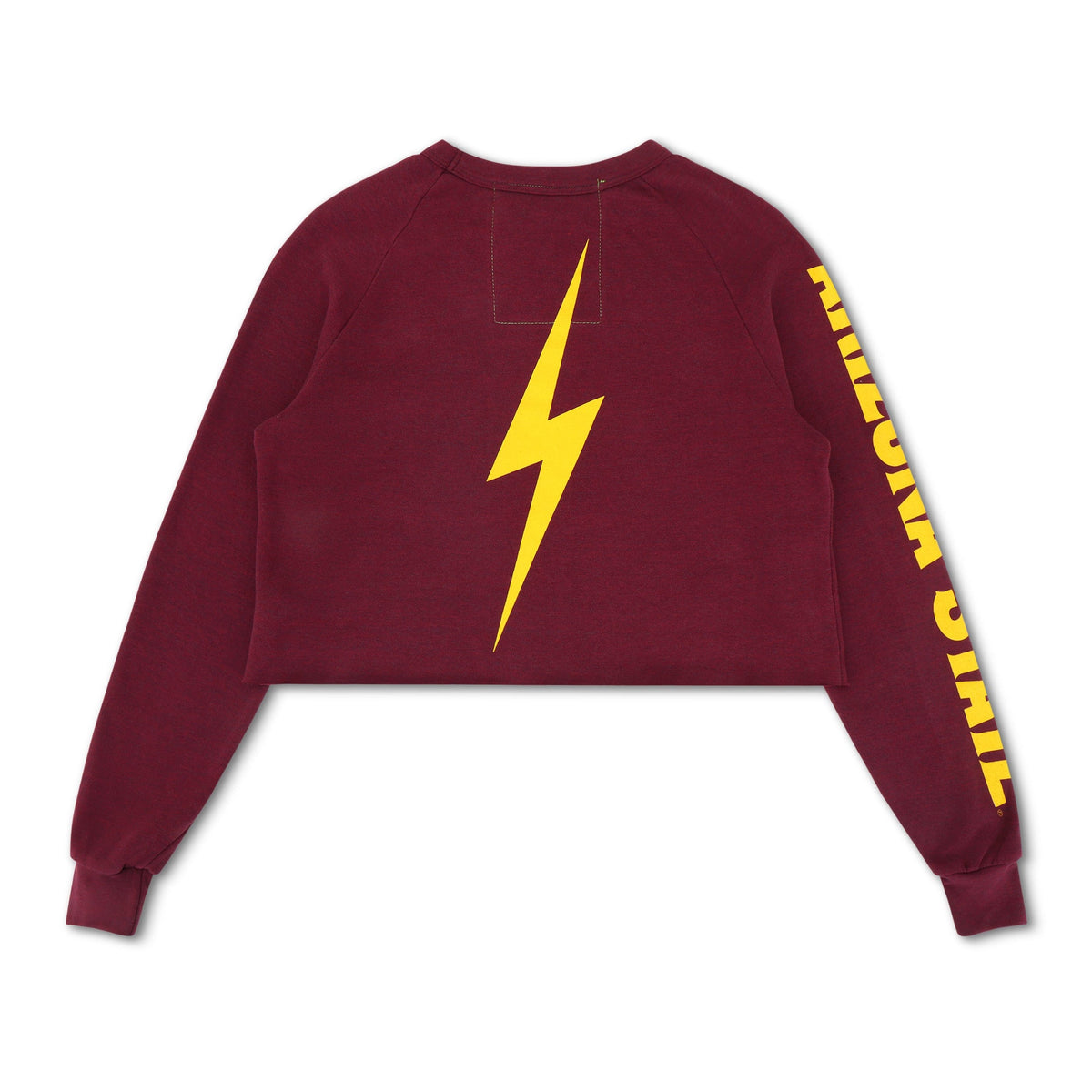 Retro ASU BOLT CROPPED CREW SWEATSHIRT - MAROON