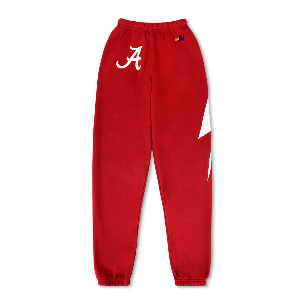 Retro UNIVERSITY OF ALABAMA BOLT SWEATPANTS - CRIMSON