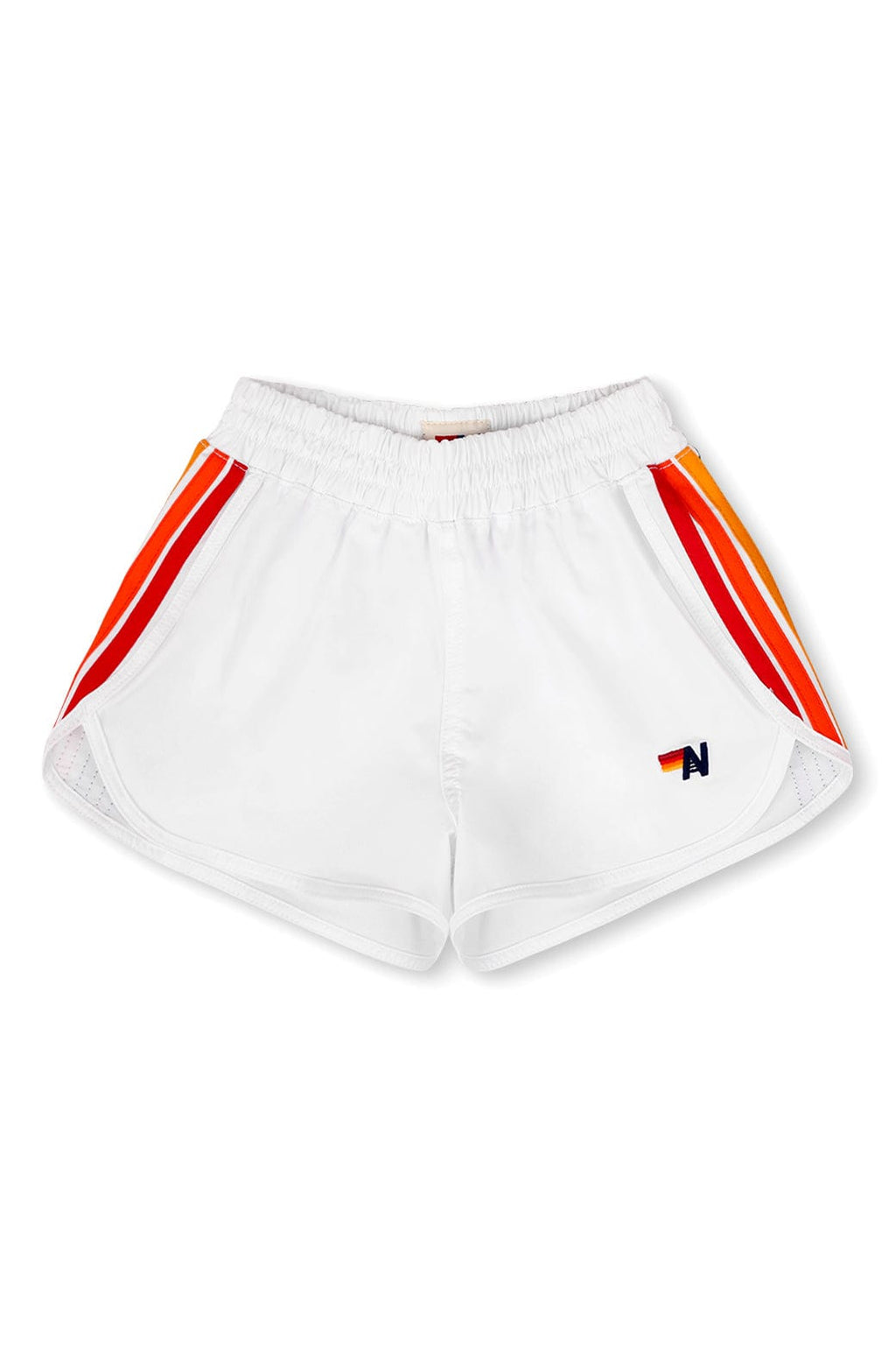Retro 5 STRIPE KIDS FLEX JOGGER SHORT - WHITE