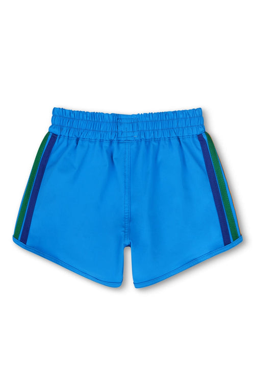 Retro 5 STRIPE KIDS FLEX JOGGER SHORT - NEON BLUE