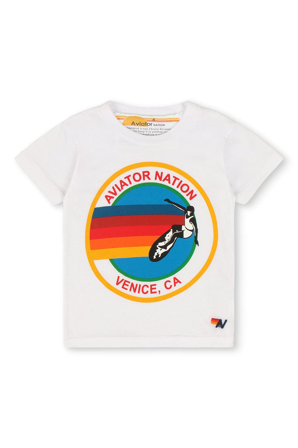 Retro KIDS AVIATOR NATION VENICE TEE - WHITE