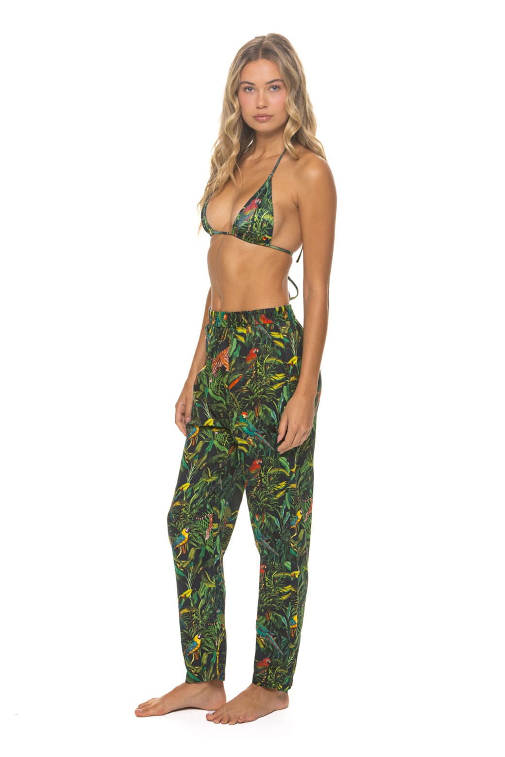 Retro UNISEX COTTON LUXE POPLIN RELAXED PANT - VINTAGE BLACK JUNGLE