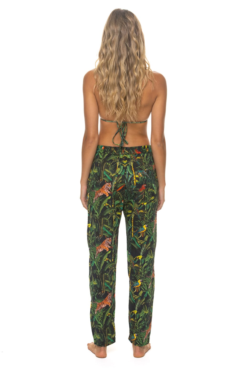 Retro UNISEX COTTON LUXE POPLIN RELAXED PANT - VINTAGE BLACK JUNGLE