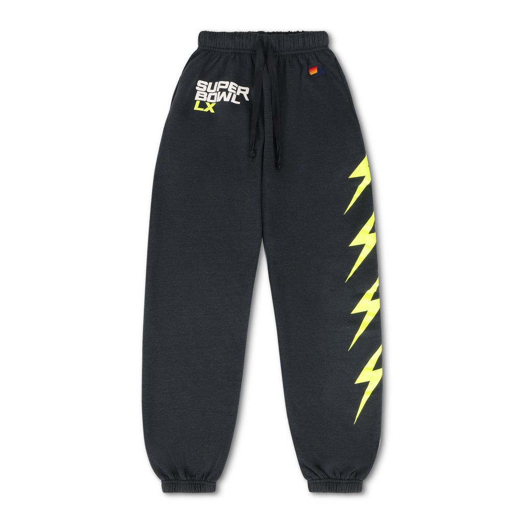 Retro SUPER BOWL 2026 BOLT UNISEX SWEATPANTS - CHARCOAL