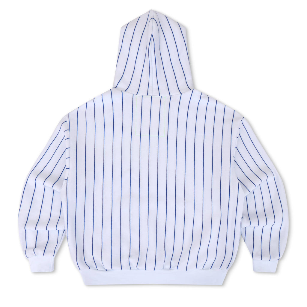 Retro LOS ANGELES DODGERS PINSTRIPE 2026 RELAXED PULLOVER HOODIE - WHITE BLUE