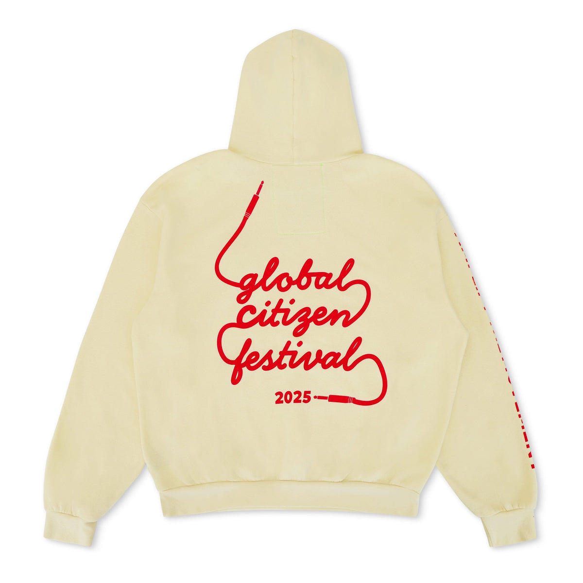 Retro GLOBAL CITIZEN 2025 RELAXED PULLOVER HOODIE - VINTAGE WHITE