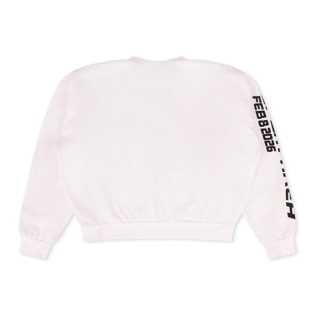 Retro SUPER BOWL 2026 RELAXED CREW SWEATSHIRT - WHITE