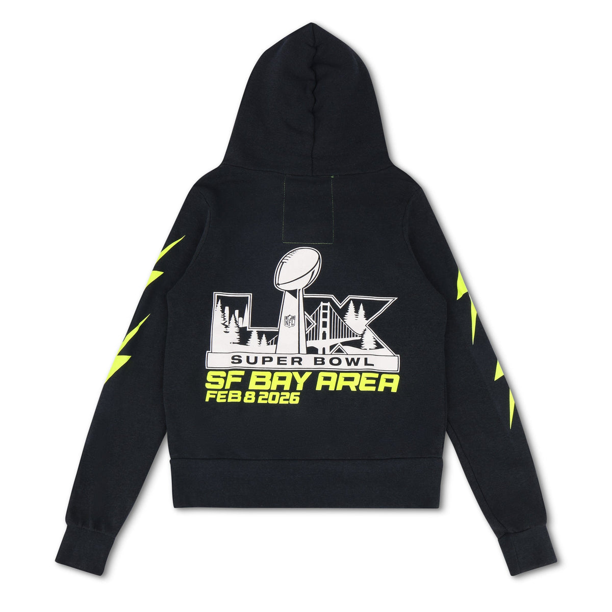 Retro SUPER BOWL 2026 BOLT ZIP HOODIE - CHARCOAL