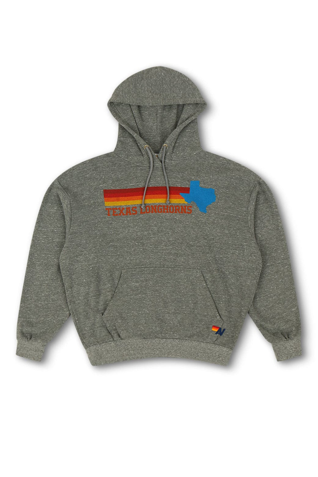 Retro UNIVERSITY OF TEXAS STATE LOGO PULLOVER HOODIE RELAXED - HEATHER