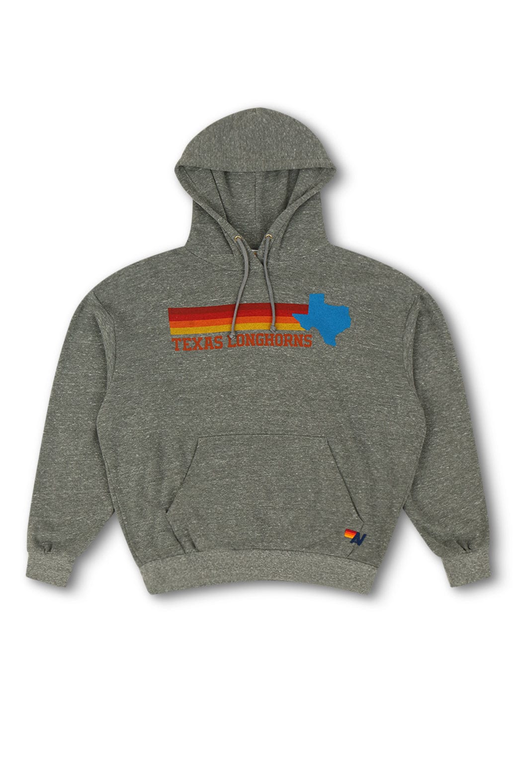 Retro UNIVERSITY OF TEXAS STATE LOGO PULLOVER HOODIE RELAXED - HEATHER