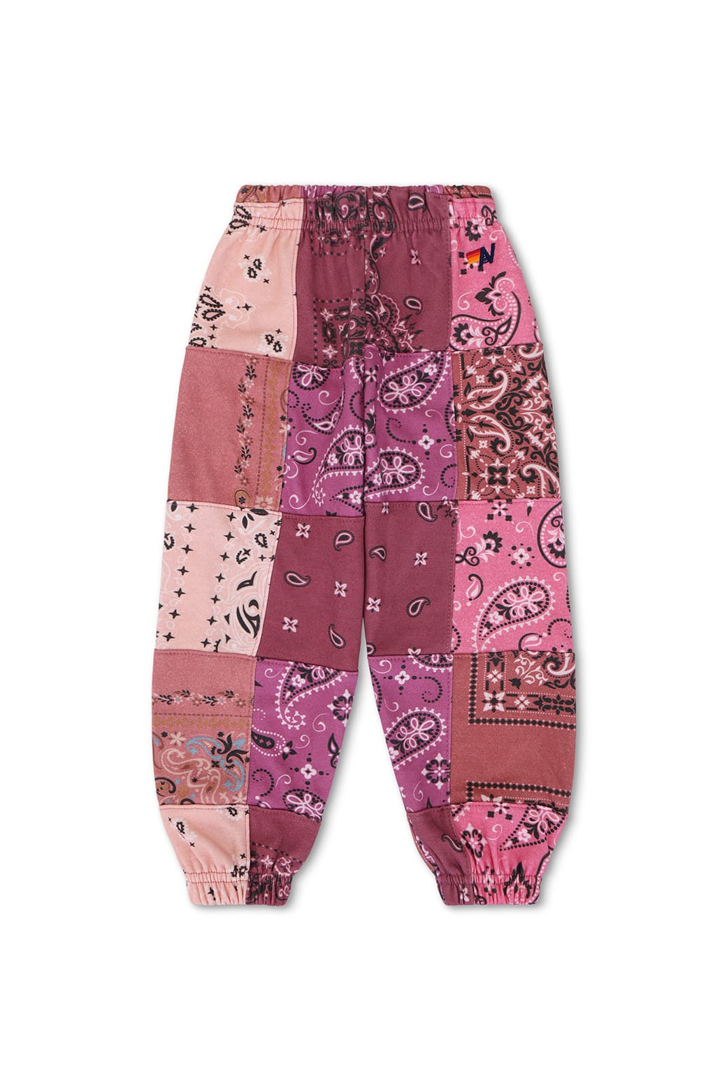 Retro KIDS BANDANA QUILTED SWEATPANTS - PINK