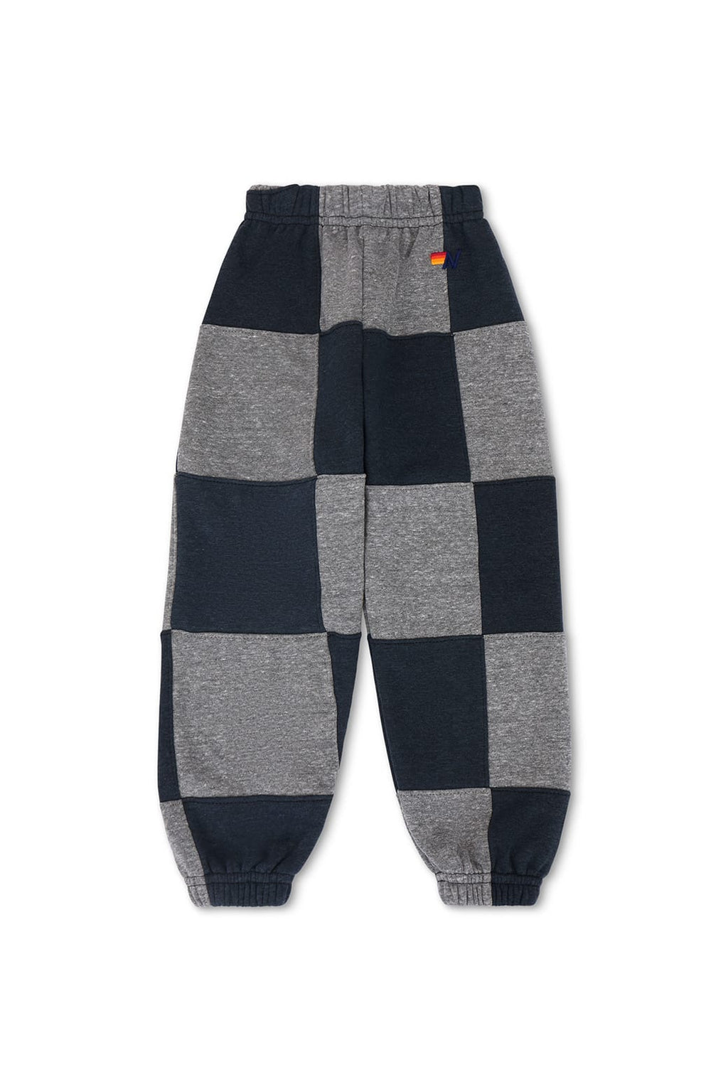 Retro KIDS CHECK QUILTED SWEATPANTS - HEATHER GREYCHARCOAL