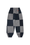 Retro KIDS CHECK QUILTED SWEATPANTS - HEATHER GREYCHARCOAL
