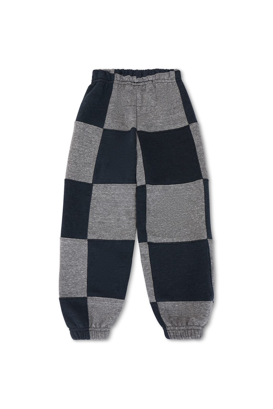 Retro KIDS CHECK QUILTED SWEATPANTS - HEATHER GREYCHARCOAL