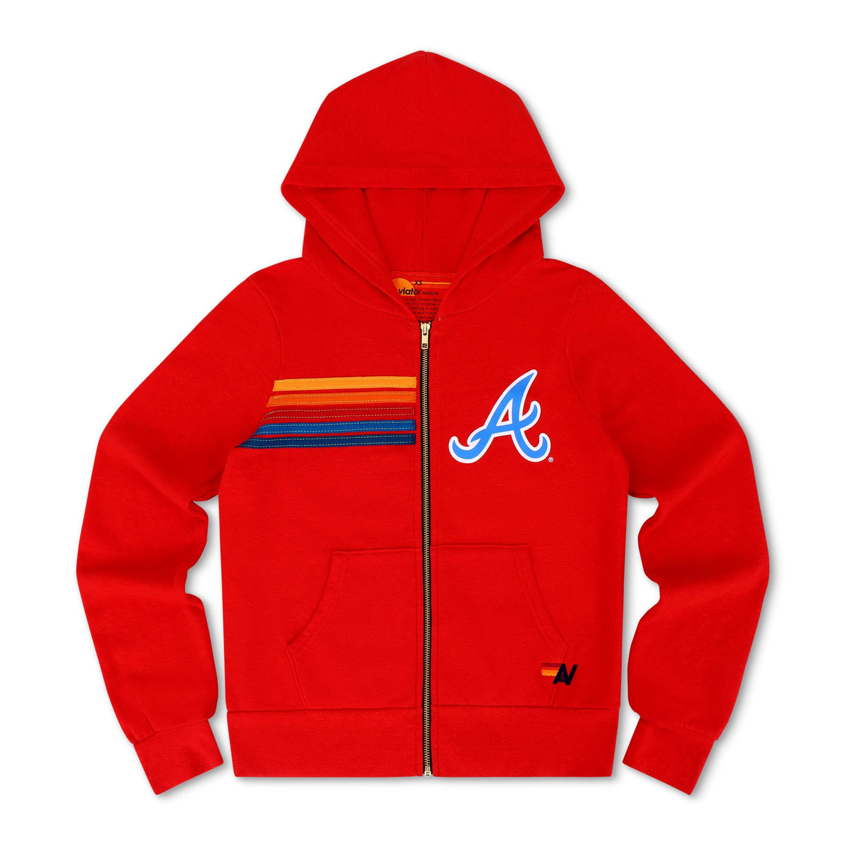 Retro ATLANTA BRAVES 2026 ZIP HOODIE - RED