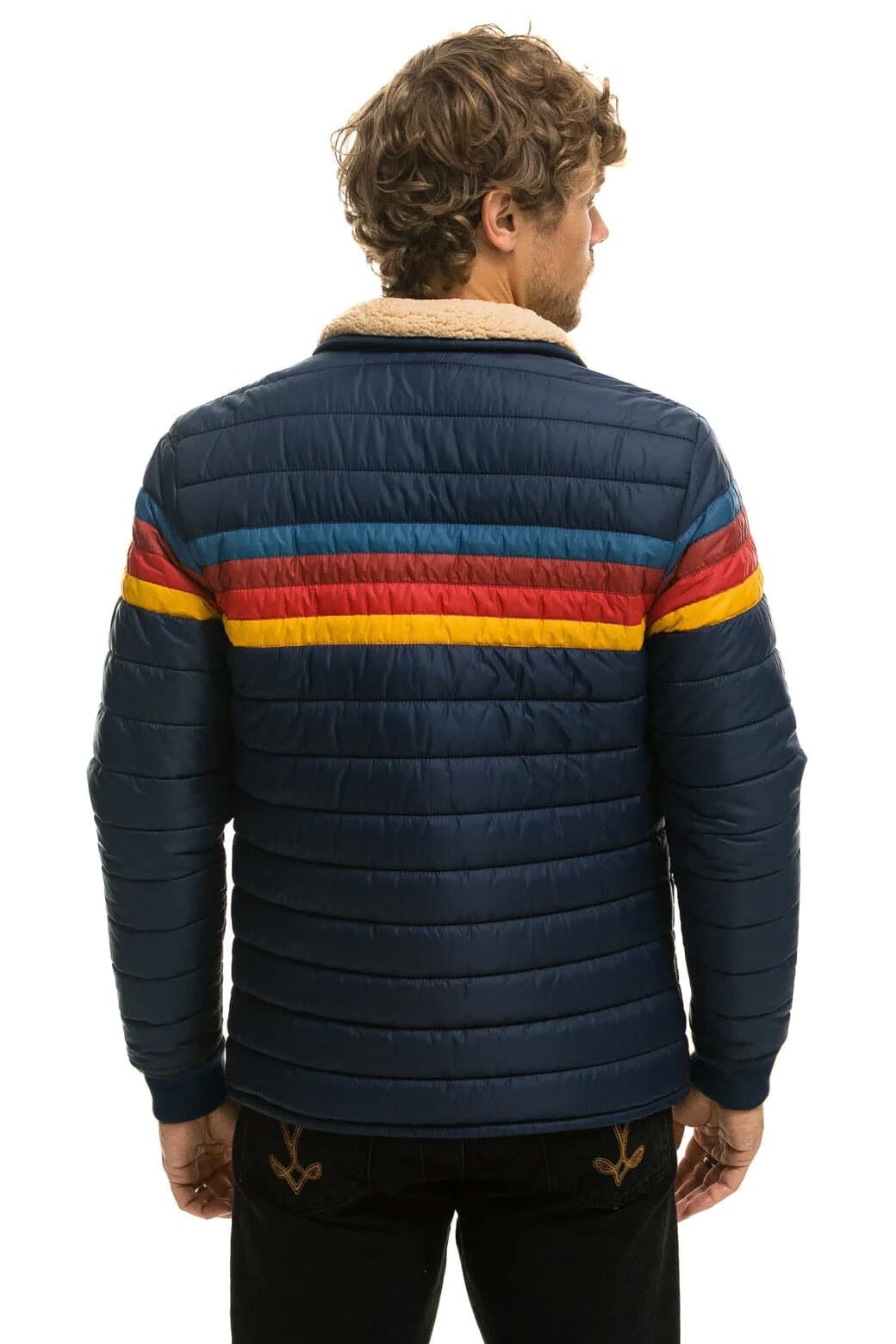 Retro 4 STRIPE JACKET - NAVY