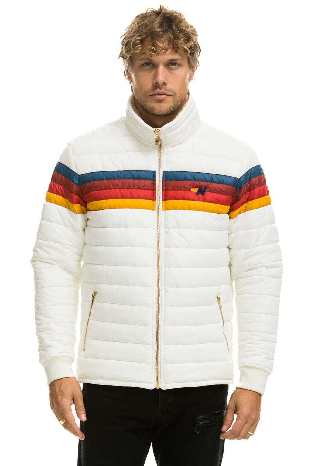 Retro 4 STRIPE JACKET - WHITE