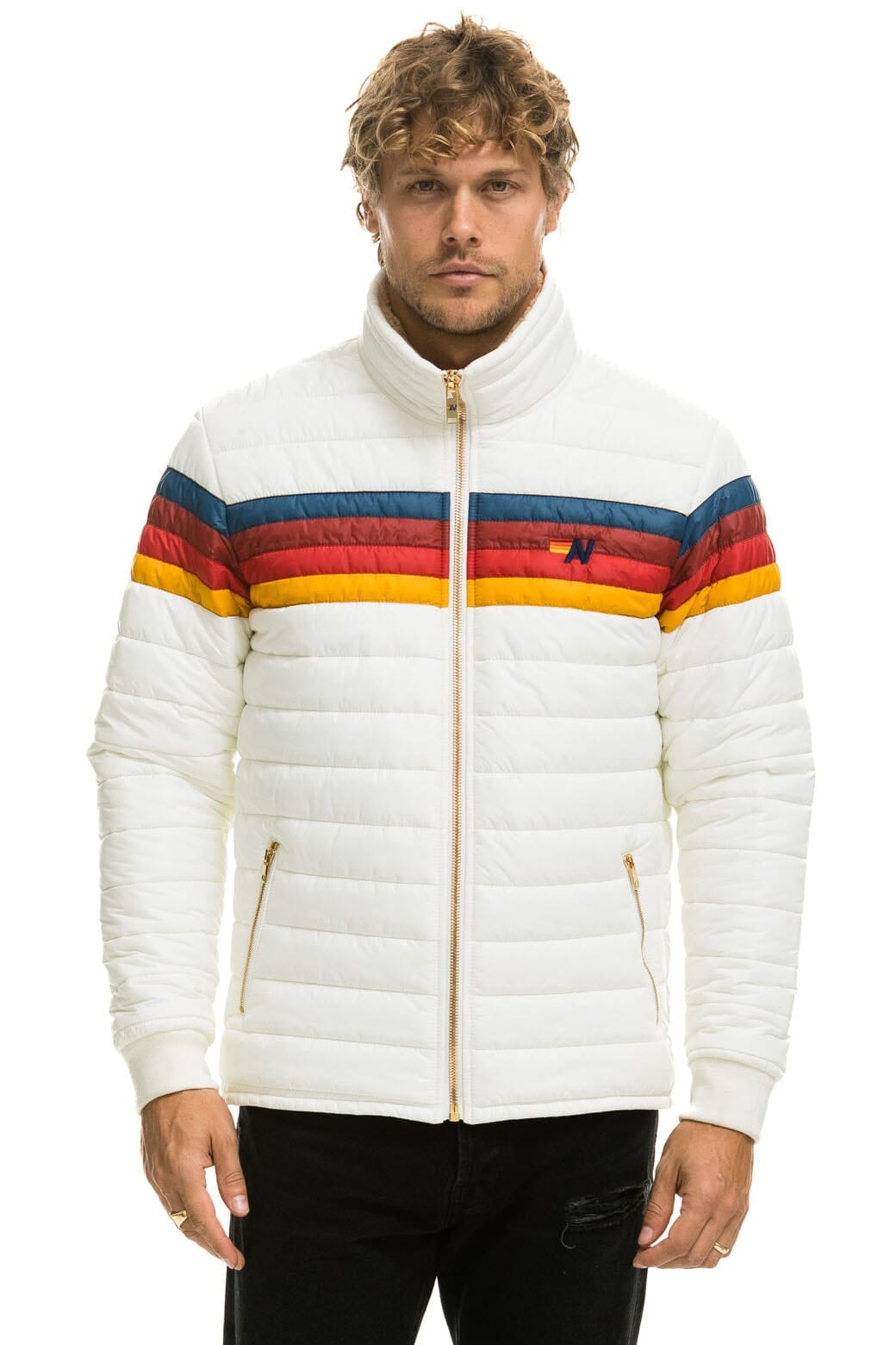 Retro 4 STRIPE JACKET - WHITE