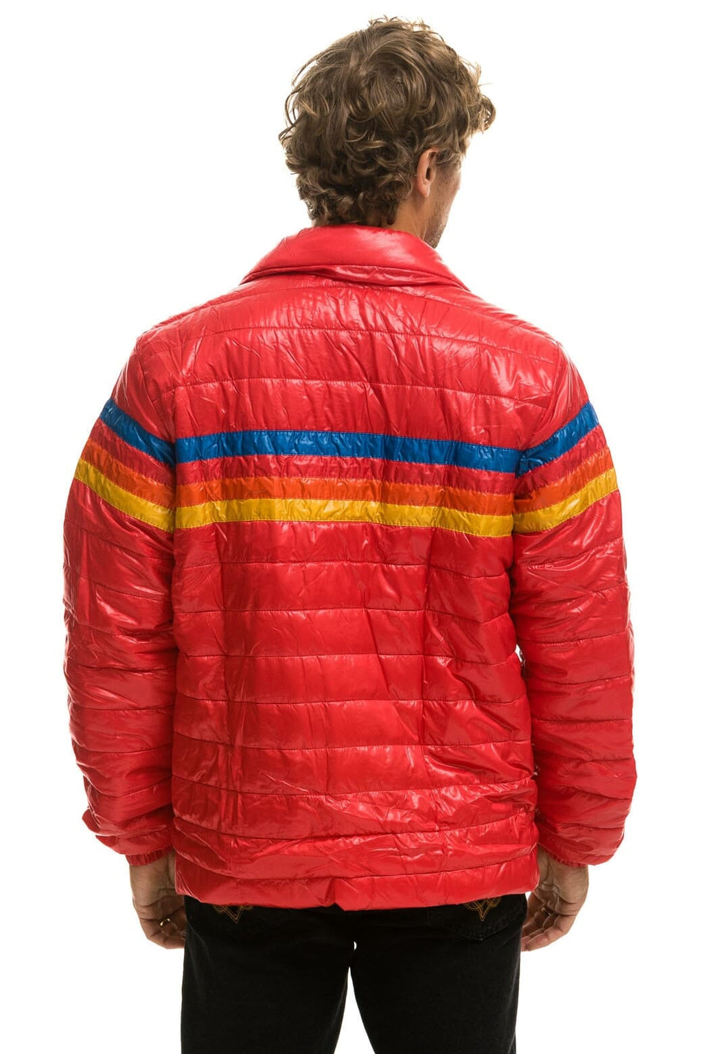 Retro 4 STRIPE TRAVELER JACKET - GLOSSY CHERRY