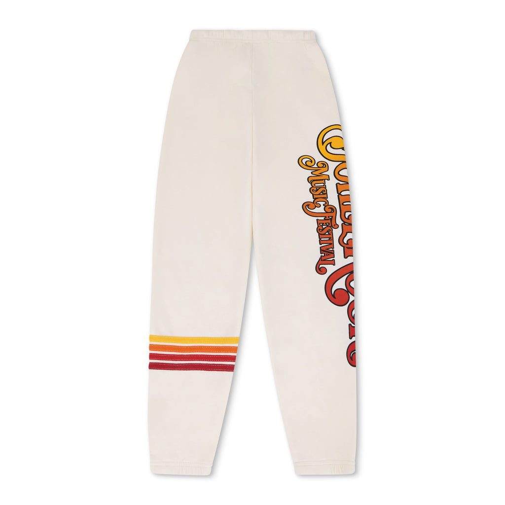 Retro BOTTLEROCK 2026 RUGBY STITCH SWEATPANTS - VINTAGE WHITE