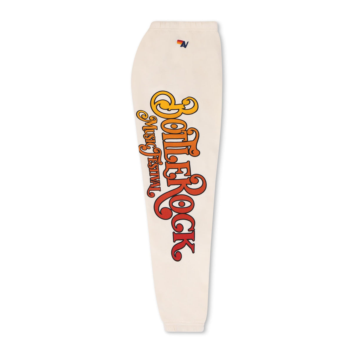 Retro BOTTLEROCK 2026 RUGBY STITCH SWEATPANTS - VINTAGE WHITE