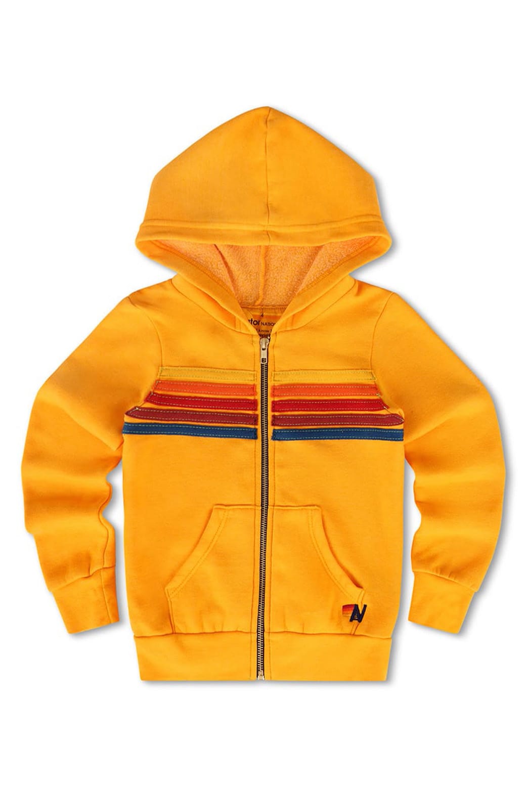 Retro KIDS 5 STRIPE HOODIE - GOLD
