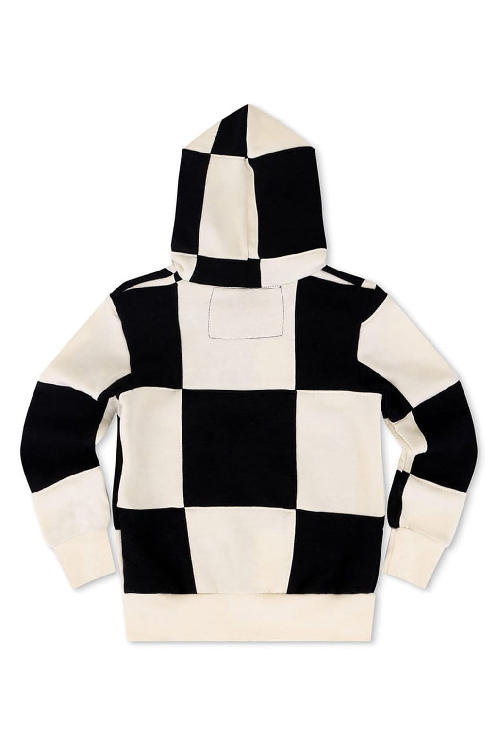 Retro KIDS CHECK QUILTED ZIP HOODIE - VINTAGE WHITE BLACK