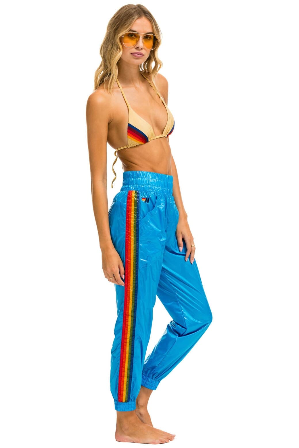 Retro 5 STRIPE HI RISE WIND PANT - DRESDEN