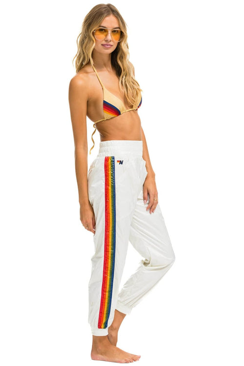Retro 5 STRIPE HI RISE WIND PANT - VINTAGE WHITE