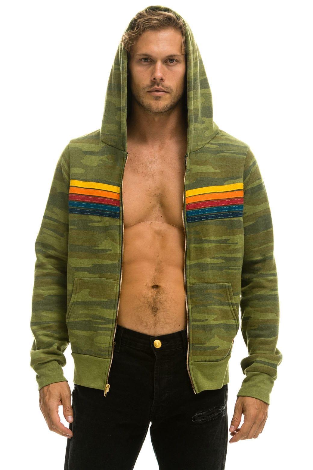 Retro 5 STRIPE HOODIE - CAMO