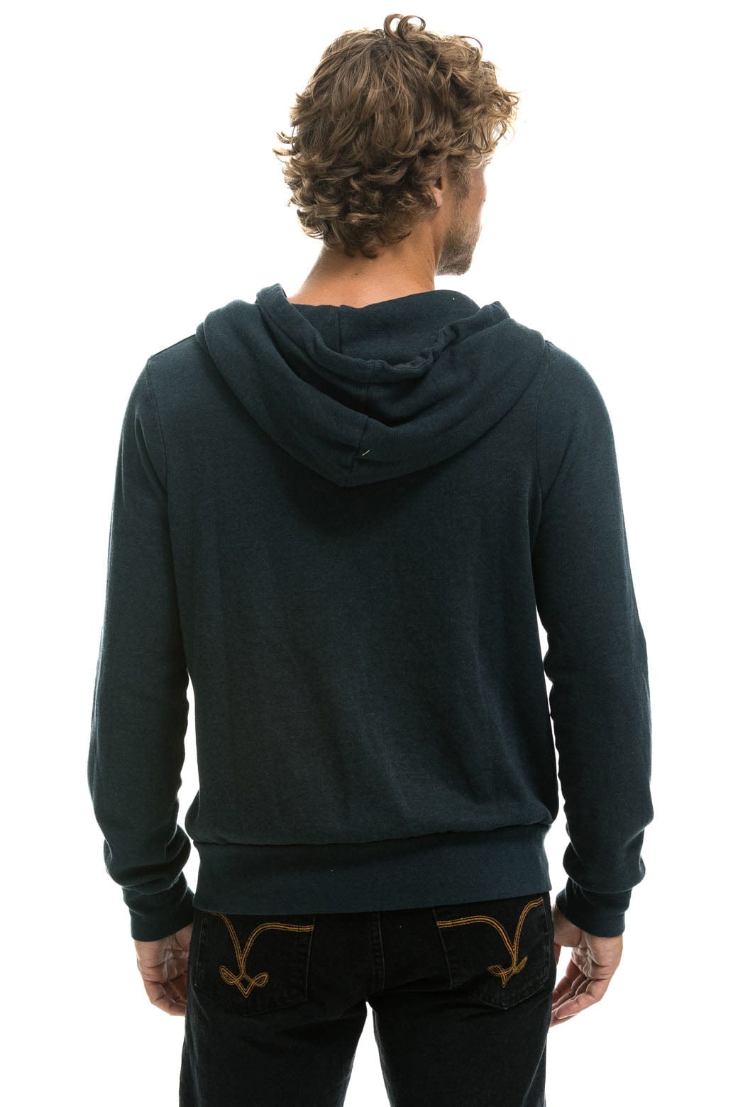 Retro 5 STRIPE HOODIE - CHARCOAL BLUE
