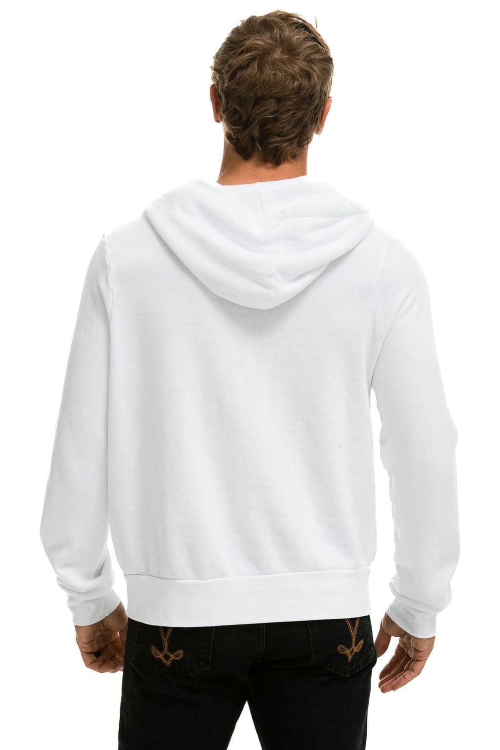 Retro 5 STRIPE HOODIE - WHITE 2