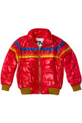 Retro 5 STRIPE KIDS TRAVELER JACKET - CHERRY GLOSSY