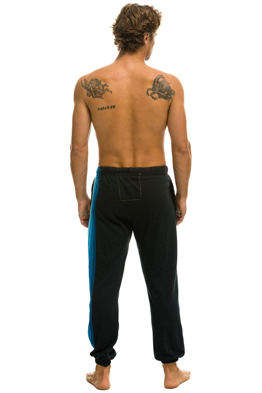 Retro 5 STRIPE SWEATPANTS - CHARCOAL BLUE