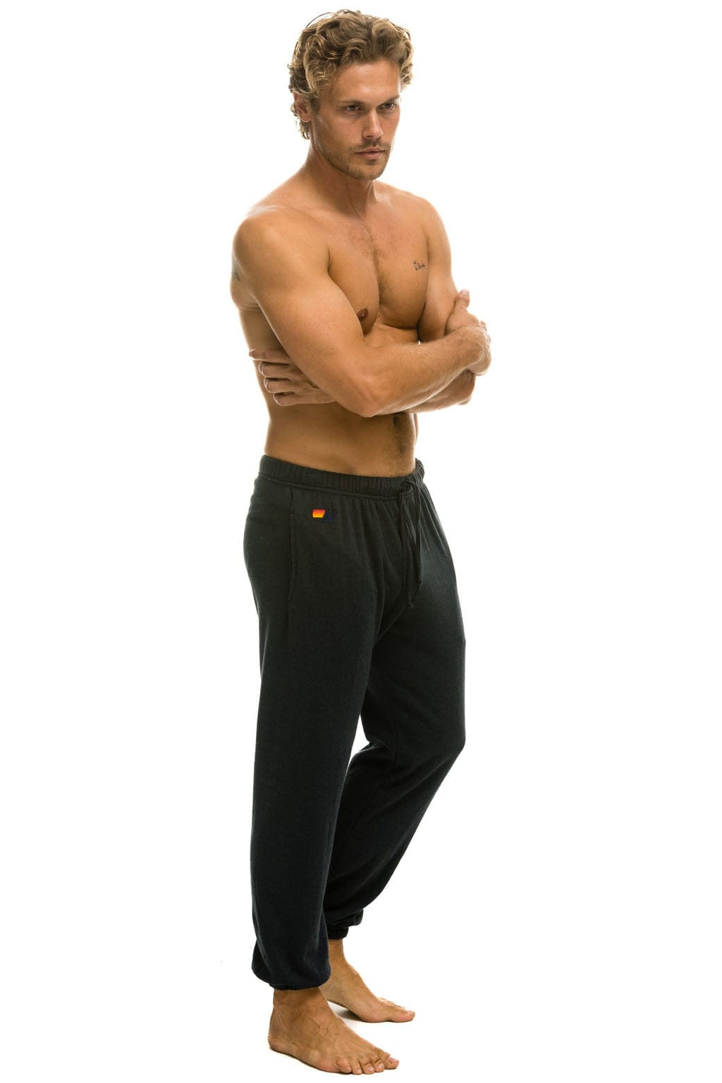 Retro 5 STRIPE SWEATPANTS - CHARCOAL BLUE