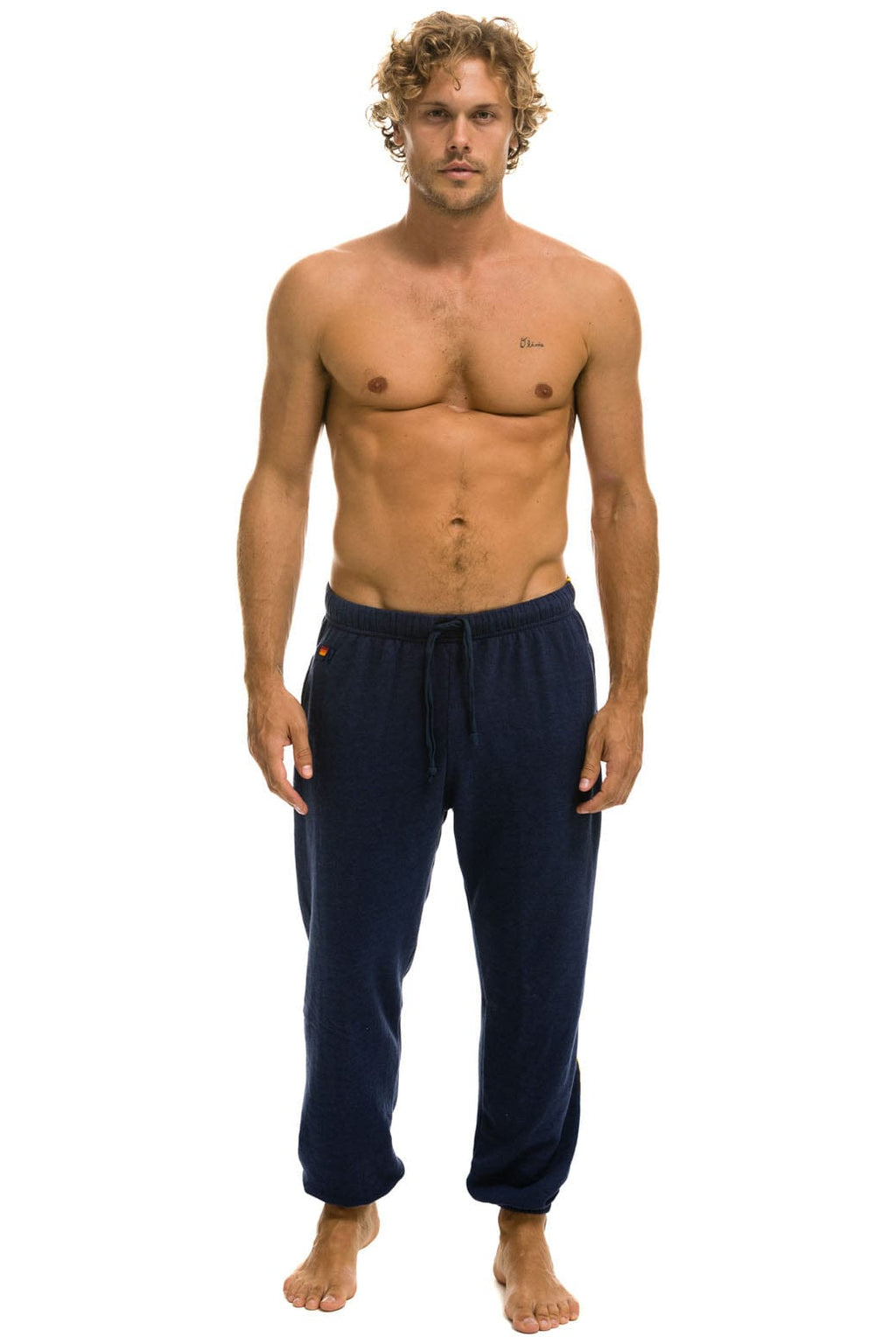 Retro 5 STRIPE SWEATPANTS - NAVY