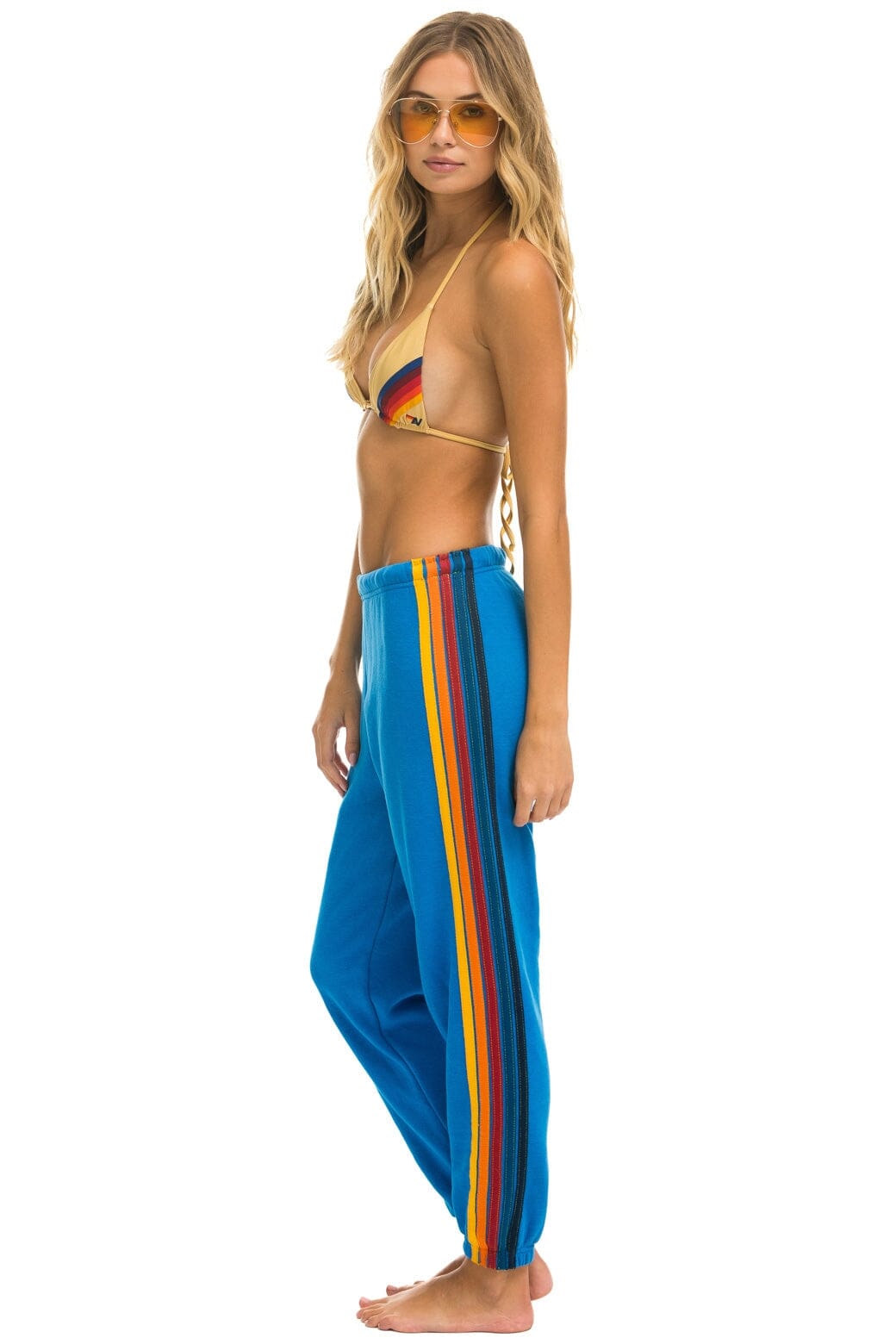 Retro 5 STRIPE SWEATPANTS - OCEAN