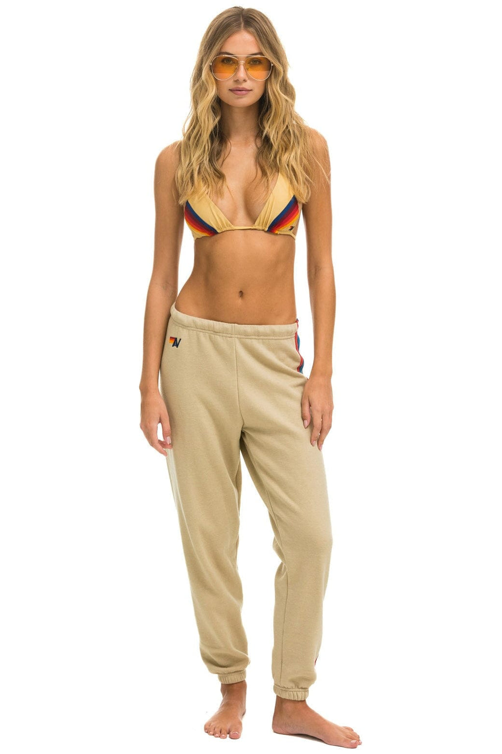 Retro 5 STRIPE SWEATPANTS - SAND USA