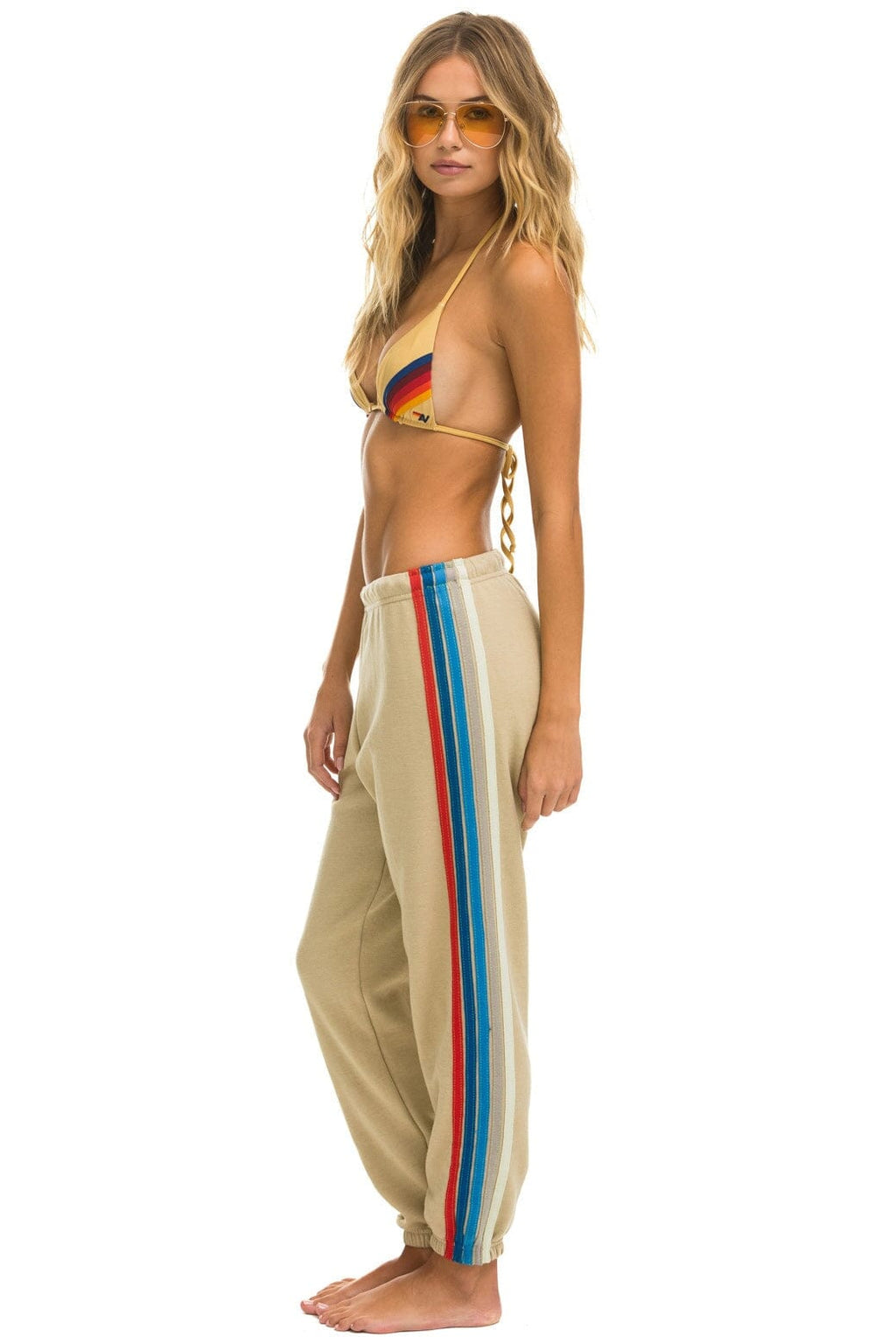 Retro 5 STRIPE SWEATPANTS - SAND USA