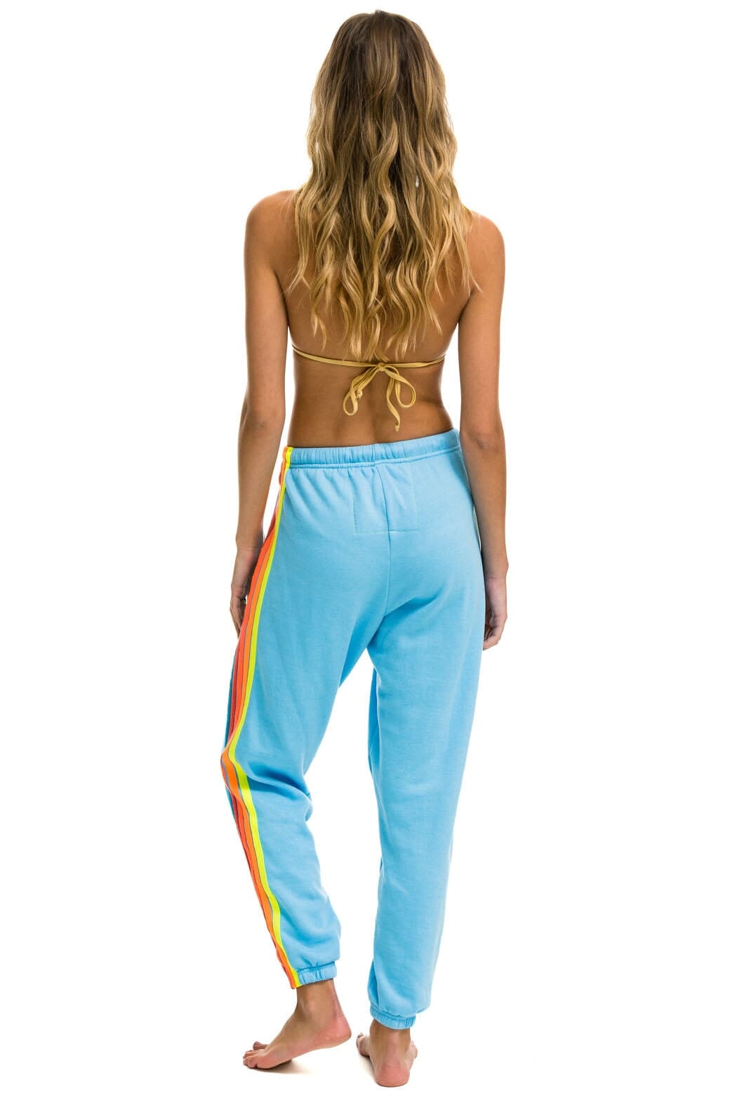 Retro 5 STRIPE SWEATPANTS - SKY NEON RAINBOW