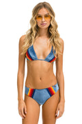 Retro 5 STRIPE VELVET SCRUNCH BIKINI BOTTOM - ISLANDA