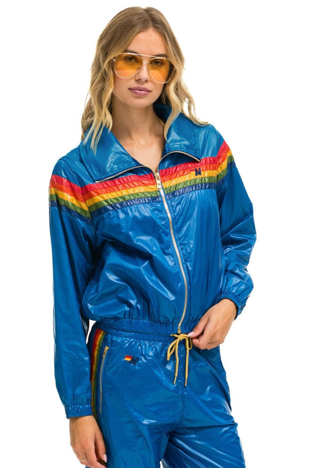 Retro 5 STRIPE WINDBREAKER - SNORKEL BLUE