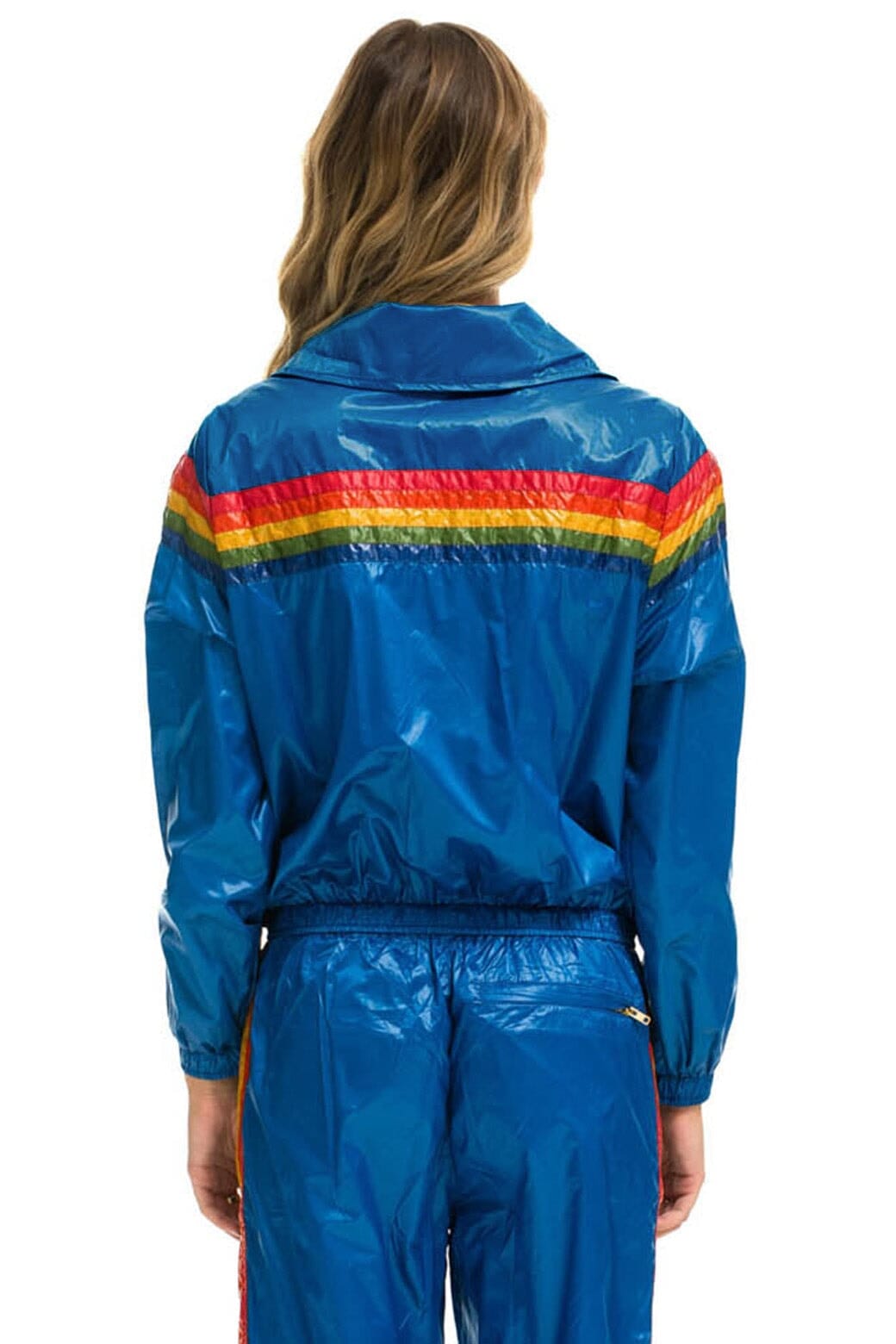 Retro 5 STRIPE WINDBREAKER - SNORKEL BLUE