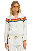 Retro 5 STRIPE WINDBREAKER - VINTAGE WHITE