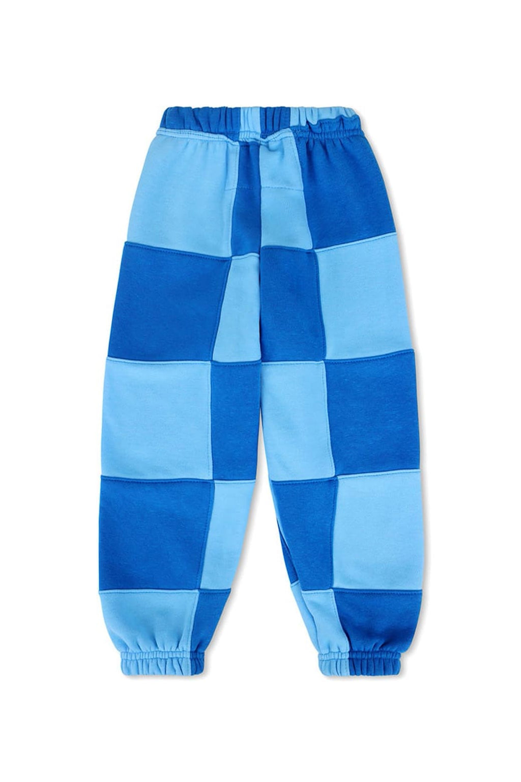 Retro KIDS CHECK QUILTED SWEATPANTS -SKY ADVENTURE BLUE