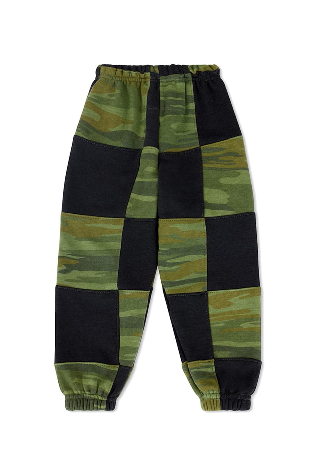 Retro KIDS CHECK QUILTED SWEATPANTS -SMOKE CAMO
