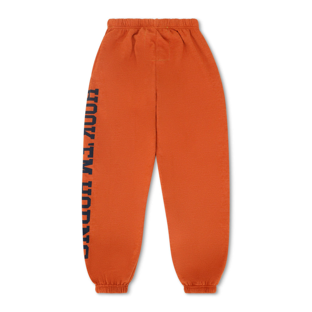 Retro UNIVERSITY OF TEXAS UNISEX CIRCLE PRINT SWEATPANTS - BURNT ORANGE