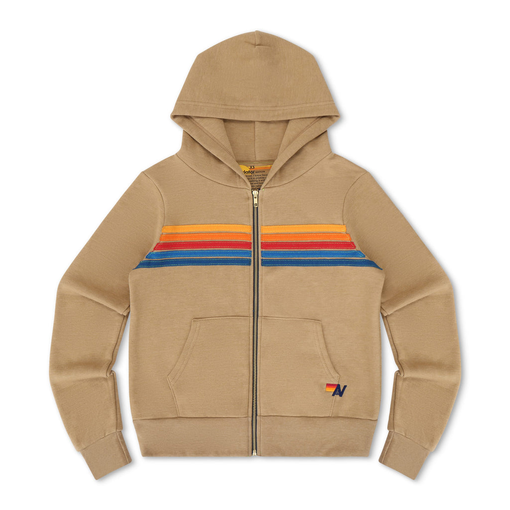 Retro 5 STRIPE HOODIE - TAN